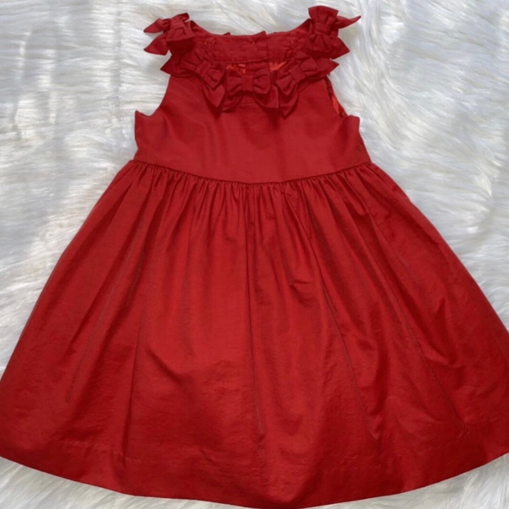 Janie and Jack Red Bow Special Occassion Christmas Holiday Dress 18M 24M